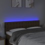 Headboard with LED in dark brown fabric 144x5x78/88 cm by , Headboards and footboards - Ref: Foro24-3122047, Price: 62,46 €, ...
