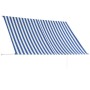 Retractable awning 250x150 cm blue and white by vidaXL, Awnings - Ref: Foro24-143748, Price: 65,74 €, Discount: %