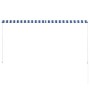 Retractable awning 250x150 cm blue and white by vidaXL, Awnings - Ref: Foro24-143748, Price: 65,74 €, Discount: %