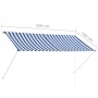 Einziehbare Markise 250x150 cm blau und weiß von vidaXL, Markisen - Ref: Foro24-143748, Preis: 65,74 €, Rabatt: %