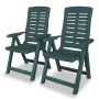 Liegende Gartenstühle 2 Einheiten aus grünem Kunststoff von vidaXL, Gartenstühle - Ref: Foro24-43896, Preis: 197,80 €, Rabatt: %