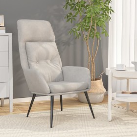 Light Gray Faux Suede Leather Relaxation Armchair by , Armchairs - Ref: Foro24-341281, Price: 99,39 €, Discount: %