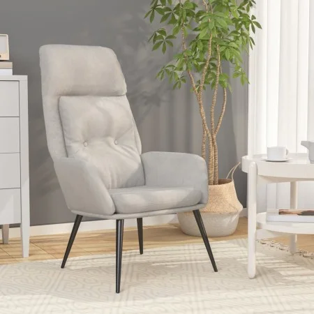 Light Gray Faux Suede Leather Relaxation Armchair by , Armchairs - Ref: Foro24-341281, Price: 94,85 €, Discount: %