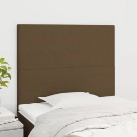 Headboards 2 units of dark brown fabric 90x5x78/88 cm by , Headboards and footboards - Ref: Foro24-3116037, Price: 55,24 €, D...