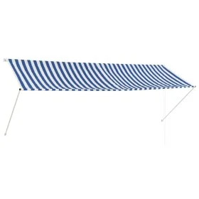 Einziehbare Markise 350x150 cm blau und weiß von vidaXL, Markisen - Ref: Foro24-143750, Preis: 58,62 €, Rabatt: %