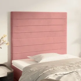 Headboards 2 units of pink velvet 80x5x78/88 cm by , Headboards and footboards - Ref: Foro24-3116507, Price: 52,47 €, Discoun...