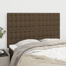 Headboards 4 units dark brown fabric 72x5x78/88 cm by , Headboards and footboards - Ref: Foro24-3116767, Price: 101,94 €, Dis...