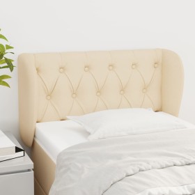Cream fabric headboard 83x23x78/88 cm by , Headboards and footboards - Ref: Foro24-3117459, Price: 59,40 €, Discount: %