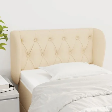 Cream fabric headboard 83x23x78/88 cm by , Headboards and footboards - Ref: Foro24-3117459, Price: 58,37 €, Discount: %