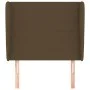 Headboard with dark brown fabric ears 83x23x118/128 cm by , Headboards and footboards - Ref: Foro24-3117653, Price: 73,53 €, ...