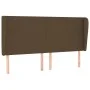 Headboard with dark brown fabric ears 183x23x118/128 cm by , Headboards and footboards - Ref: Foro24-3117693, Price: 115,20 €...