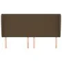 Headboard with dark brown fabric ears 183x23x118/128 cm by , Headboards and footboards - Ref: Foro24-3117693, Price: 115,20 €...