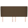 Kopfteil mit dunkelbraunen Stoffohren 183x23x118/128 cm von , Kopf- und Fußteile - Ref: Foro24-3117693, Preis: 109,76 €, Raba...