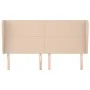 Cabecero con orejas cuero sintético capuchino 163x23x118/128 cm de , Cabeceros y pies de cama - Ref: Foro24-3117777, Precio: ...
