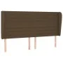 Headboard with dark brown fabric ears 203x23x118/128 cm by , Headboards and footboards - Ref: Foro24-3118121, Price: 127,87 €...