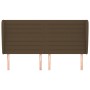 Headboard with dark brown fabric ears 203x23x118/128 cm by , Headboards and footboards - Ref: Foro24-3118121, Price: 138,84 €...