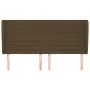 Headboard with dark brown fabric ears 203x23x118/128 cm by , Headboards and footboards - Ref: Foro24-3118121, Price: 127,87 €...