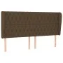 Headboard with dark brown fabric ears 203x23x118/128 cm by , Headboards and footboards - Ref: Foro24-3118317, Price: 184,05 €...