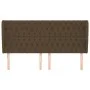 Headboard with dark brown fabric ears 203x23x118/128 cm by , Headboards and footboards - Ref: Foro24-3118317, Price: 184,05 €...