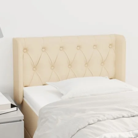Cabecero de tela color crema 83x16x78/88 cm de , Cabeceros y pies de cama - Ref: Foro24-3119083, Precio: 49,42 €, Descuento: %