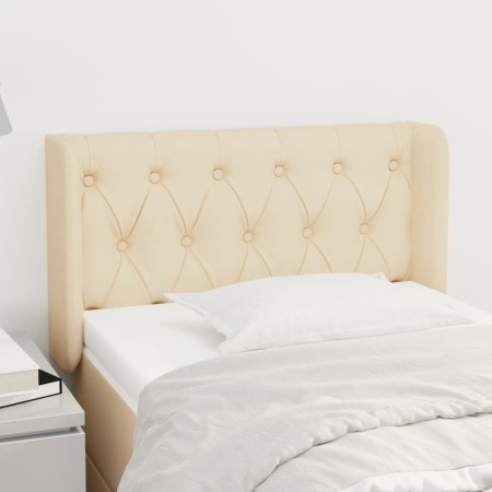 Kopfteil aus cremefarbenem Stoff, 83 x 16 x 78/88 cm von , Kopf- und Fußteile - Ref: Foro24-3119083, Preis: 51,35 €, Rabatt: %