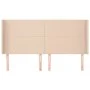 Headboard with ears cappuccino synthetic leather 163x16x118/128 cm by , Headboards and footboards - Ref: Foro24-3119401, Pric...