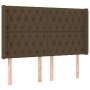 Kopfteil mit dunkelbraunen Stoffohren 163x16x118/128 cm von , Kopf- und Fußteile - Ref: Foro24-3119925, Preis: 163,37 €, Raba...