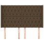 Kopfteil mit dunkelbraunen Stoffohren 163x16x118/128 cm von , Kopf- und Fußteile - Ref: Foro24-3119925, Preis: 163,37 €, Raba...