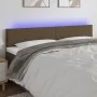 Cabecero con LED de tela marrón oscuro 180x5x78/88 cm de , Cabeceros y pies de cama - Ref: Foro24-3121349, Precio: 61,60 €, D...