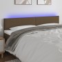 Headboard with LED in dark brown fabric 180x5x78/88 cm by , Headboards and footboards - Ref: Foro24-3121349, Price: 58,67 €, ...