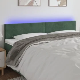 Dunkelgraues Samtkopfteil mit LED 160x5x78/88 cm von , Kopf- und Fußteile - Ref: Foro24-3121389, Preis: 62,77 €, Rabatt: %