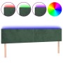 Dunkelgraues Samtkopfteil mit LED 160x5x78/88 cm von , Kopf- und Fußteile - Ref: Foro24-3121389, Preis: 64,35 €, Rabatt: %