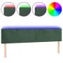 Dunkelgraues Samtkopfteil mit LED 160x5x78/88 cm von , Kopf- und Fußteile - Ref: Foro24-3121389, Preis: 62,77 €, Rabatt: %
