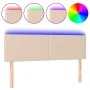 Headboard with LED synthetic leather cappuccino color 144x5x78/88 cm by , Headboards and footboards - Ref: Foro24-3121427, Pr...