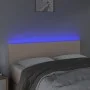 Headboard with LED synthetic leather cappuccino color 144x5x78/88 cm by , Headboards and footboards - Ref: Foro24-3121427, Pr...