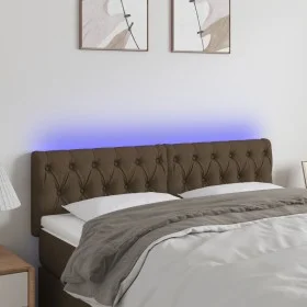Kopfteil aus dunkelbraunem Stoff mit LED 160x7x78/88 cm von , Kopf- und Fußteile - Ref: Foro24-3121957, Preis: 83,38 €, Rabat...