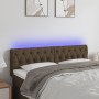 Kopfteil aus dunkelbraunem Stoff mit LED 160x7x78/88 cm von , Kopf- und Fußteile - Ref: Foro24-3121957, Preis: 85,34 €, Rabat...