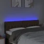 Dark brown fabric headboard with LED 160x7x78/88 cm by , Headboards and footboards - Ref: Foro24-3121957, Price: 83,38 €, Dis...