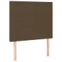 Headboard with LED lights dark brown fabric 100x5x118/128 cm by , Headboards and footboards - Ref: Foro24-3122137, Price: 68,...