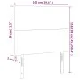 Headboard with LED lights dark brown fabric 100x5x118/128 cm by , Headboards and footboards - Ref: Foro24-3122137, Price: 68,...