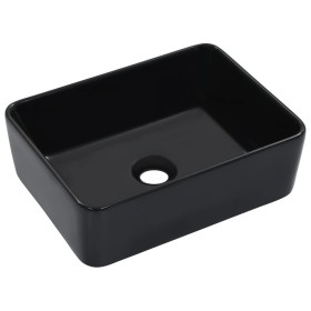 Lavabo 40x30x13 cm cerámica negro de vidaXL, Lavabos - Ref: Foro24-143920, Precio: 68,28 €, Descuento: %