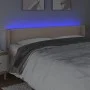 Headboard with LED cappuccino synthetic leather 163x16x78/88 cm by , Headboards and footboards - Ref: Foro24-3123057, Price: ...