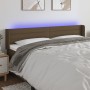 Dunkelbraunes Stoffkopfteil mit LED 163x16x78/88 cm von , Kopf- und Fußteile - Ref: Foro24-3123385, Preis: 69,59 €, Rabatt: %