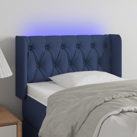 Blue fabric LED headboard 83x16x78/88 cm by , Headboards and footboards - Ref: Foro24-3123552, Price: 54,18 €, Discount: %
