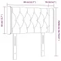 Blue fabric LED headboard 83x16x78/88 cm by , Headboards and footboards - Ref: Foro24-3123552, Price: 55,43 €, Discount: %