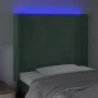 Dunkelgrünes Samtkopfteil mit LED 83x16x118/128 cm von , Kopf- und Fußteile - Ref: Foro24-3123801, Preis: 85,95 €, Rabatt: %