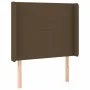 Headboard with LED in dark brown fabric 93x16x118/128 cm by , Headboards and footboards - Ref: Foro24-3123753, Price: 75,75 €...