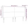 Cabecero con LED cuero sintético capuchino 163x16x118/128cm de , Cabeceros y pies de cama - Ref: Foro24-3123869, Precio: 116,...