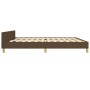 Bed frame with headboard in dark brown fabric 200x200cm by , Beds and slatted bases - Ref: Foro24-3125165, Price: 246,30 €, D...