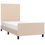Estructura de cama cabecero cuero sintético capuchino 80x200cm de , Camas y somieres - Ref: Foro24-3125420, Precio: 133,12 €,...